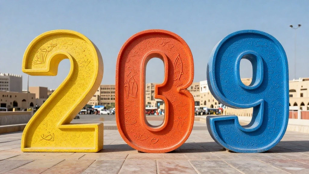 أدوات مدرسية وأرقام ملونة
